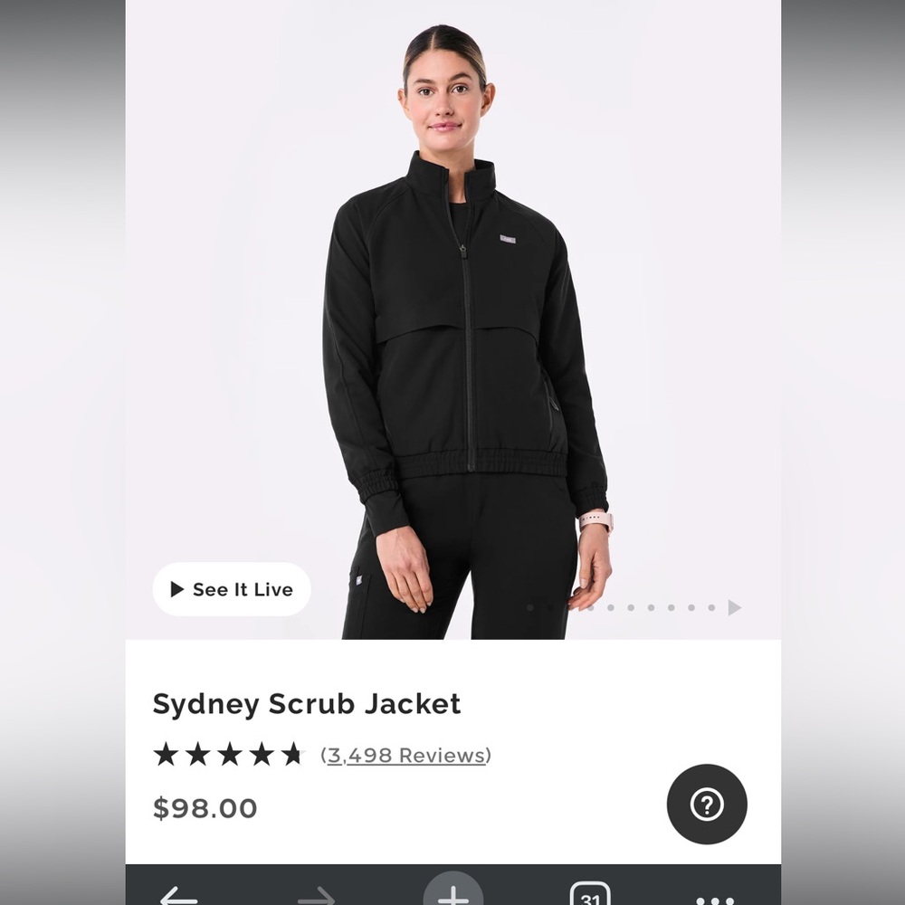 Figs Technical Collection Sydney Scrub Jacket - S